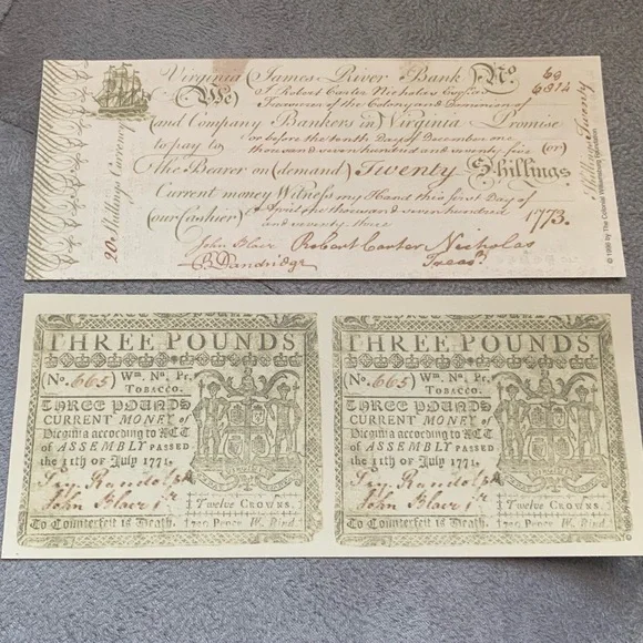 VTG Colonial
Williamsburg Bundle of 10 
One Dollar Bills 1996 in Orig Pamphlet - Picture 5 of 16